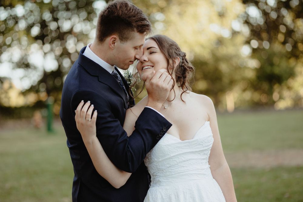 Intimate pose idea for couples who are eloping in Portland, Maine.