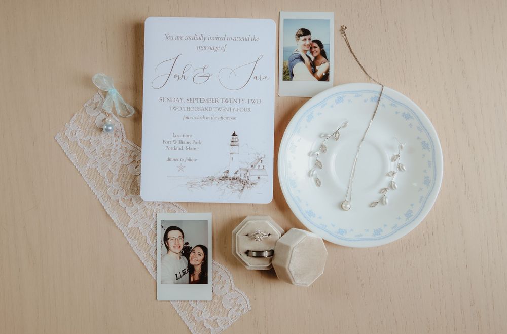Wedding flat lay idea.