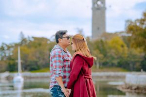 Couple by the Dingle tower.