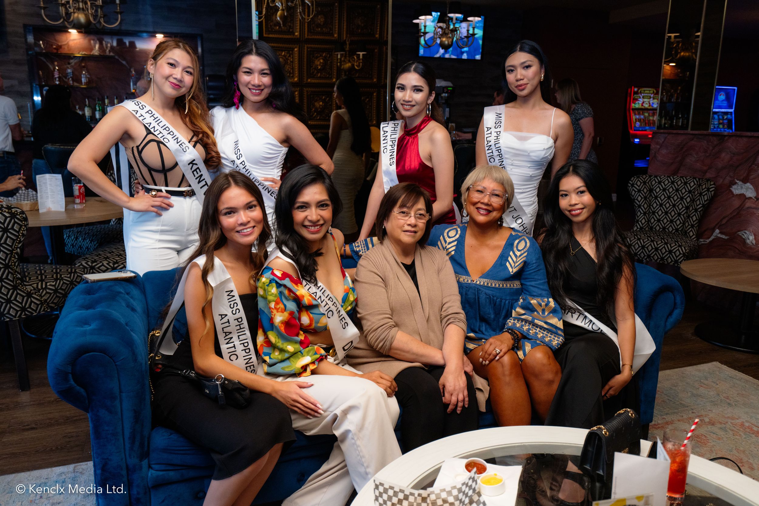 Miss Philippines Atlantic candidates with Philippine Honorary Consul Consuelo “Connie” Lacson and Melanie M Munden.