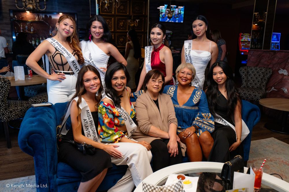 Miss Philippines Atlantic candidates with Philippine Honorary Consul Consuelo “Connie” Lacson and Melanie M Munden.