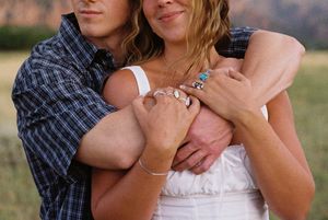 Couples engagement session on film at zion national park