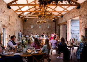 non-traditional wedding photographer in the Lake District - wide shot speeches