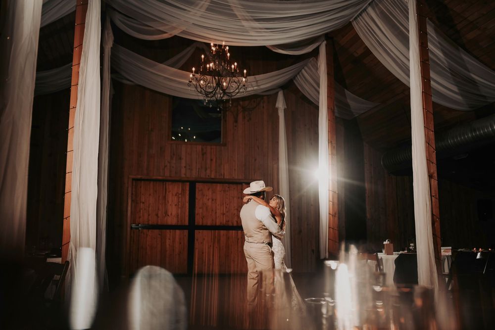 a romantic private last dance between the bride and groom