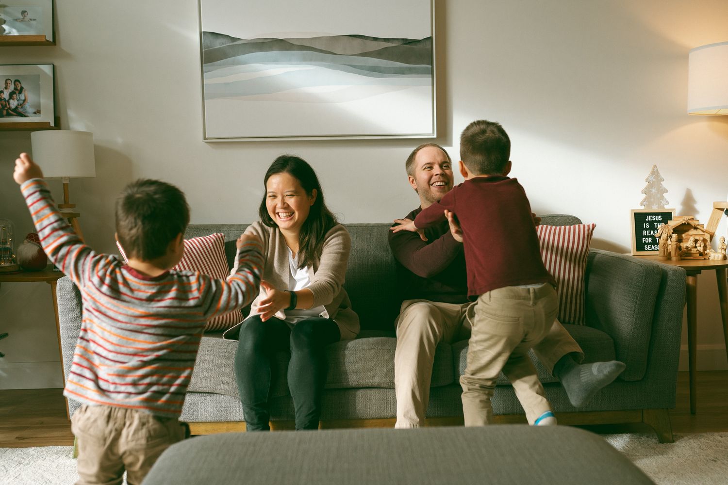 Family photos at home