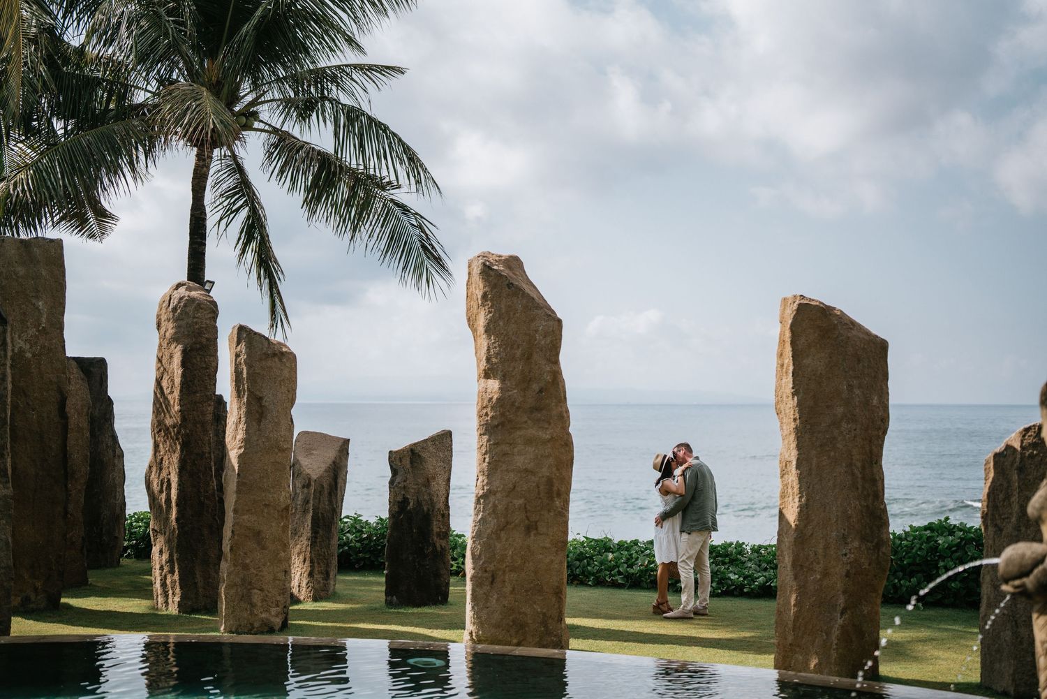Bali couple photoshoot with beach background