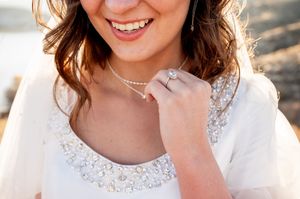 Close-up portrait shots showing joyful expressions and natural smiles.