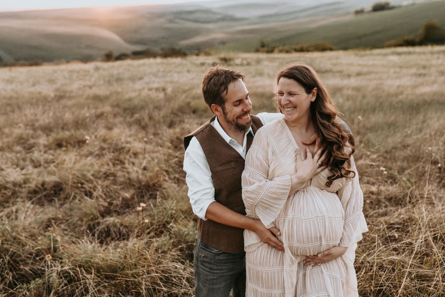 Playful family maternity session at Denton’s Lewisville Lake