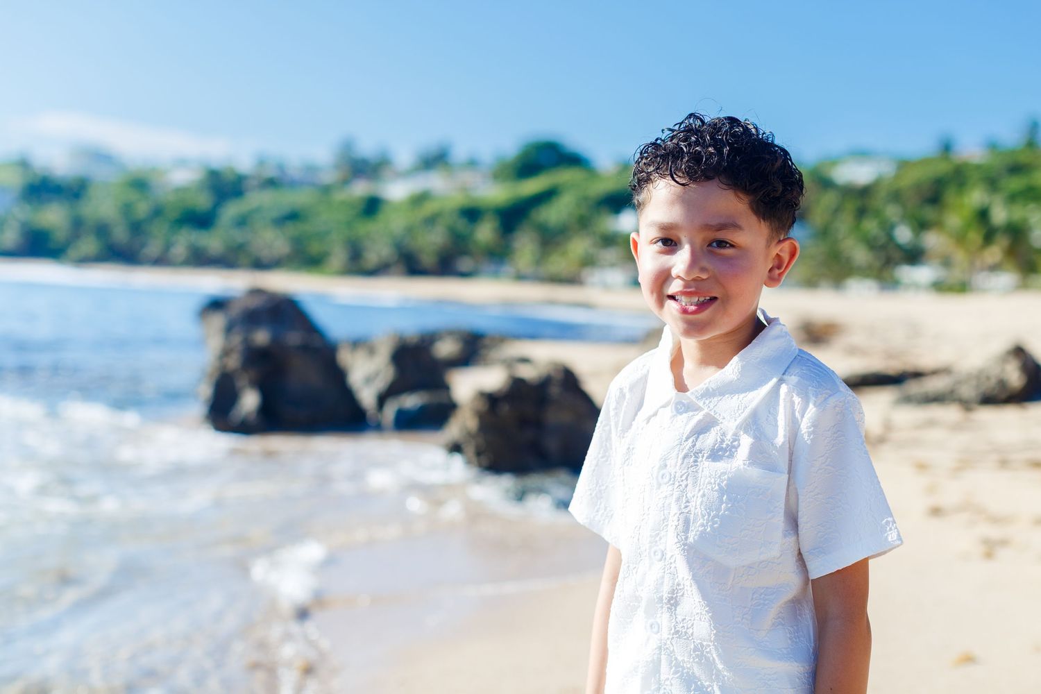 Child portrait. Playa Mar Chiquita, Puerto Rico.