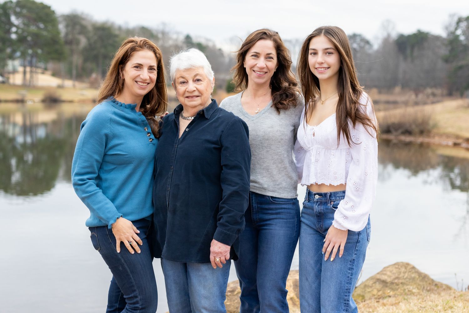 Outdoor generational family portrait in Windsor, Ontario by Tasha Cannaday