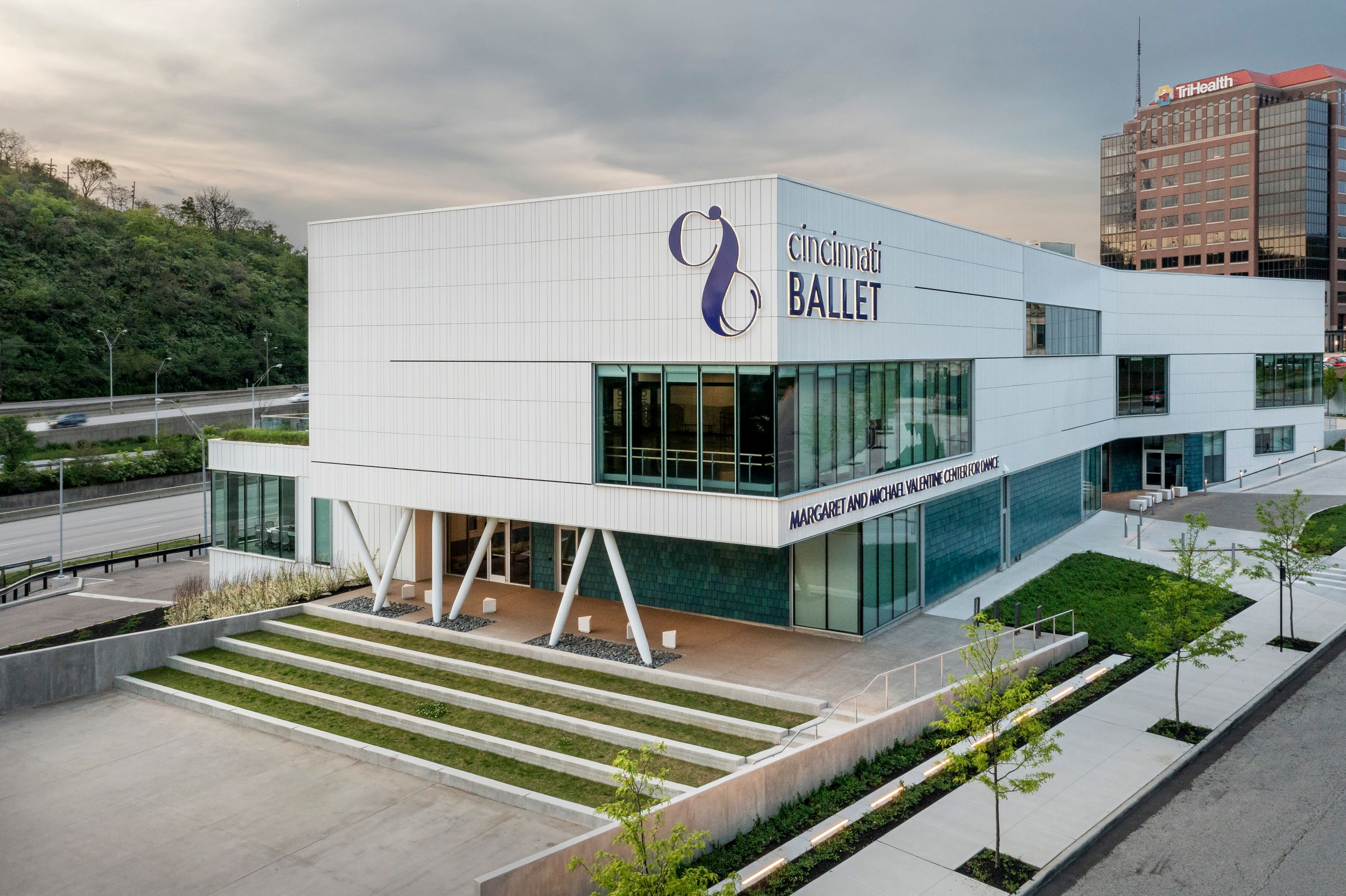 Cincinnati Drone photo of the new Cincinnati Ballet facility in Cincinnati, Ohio
