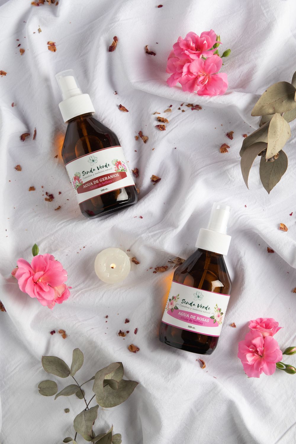 Agua de geranios Senda Verde Cosmética - Laura Ordoñez Fotografía