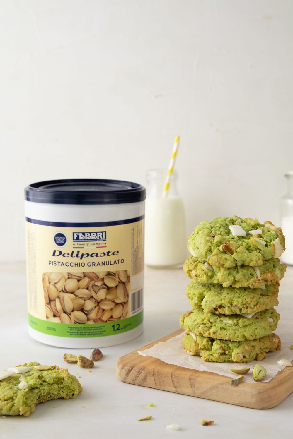 Cookies de pistacho y chocolate blanco - Laura Ordoñez Fotografía