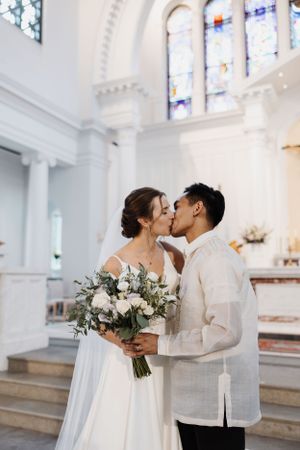Catholic wedding portrait
