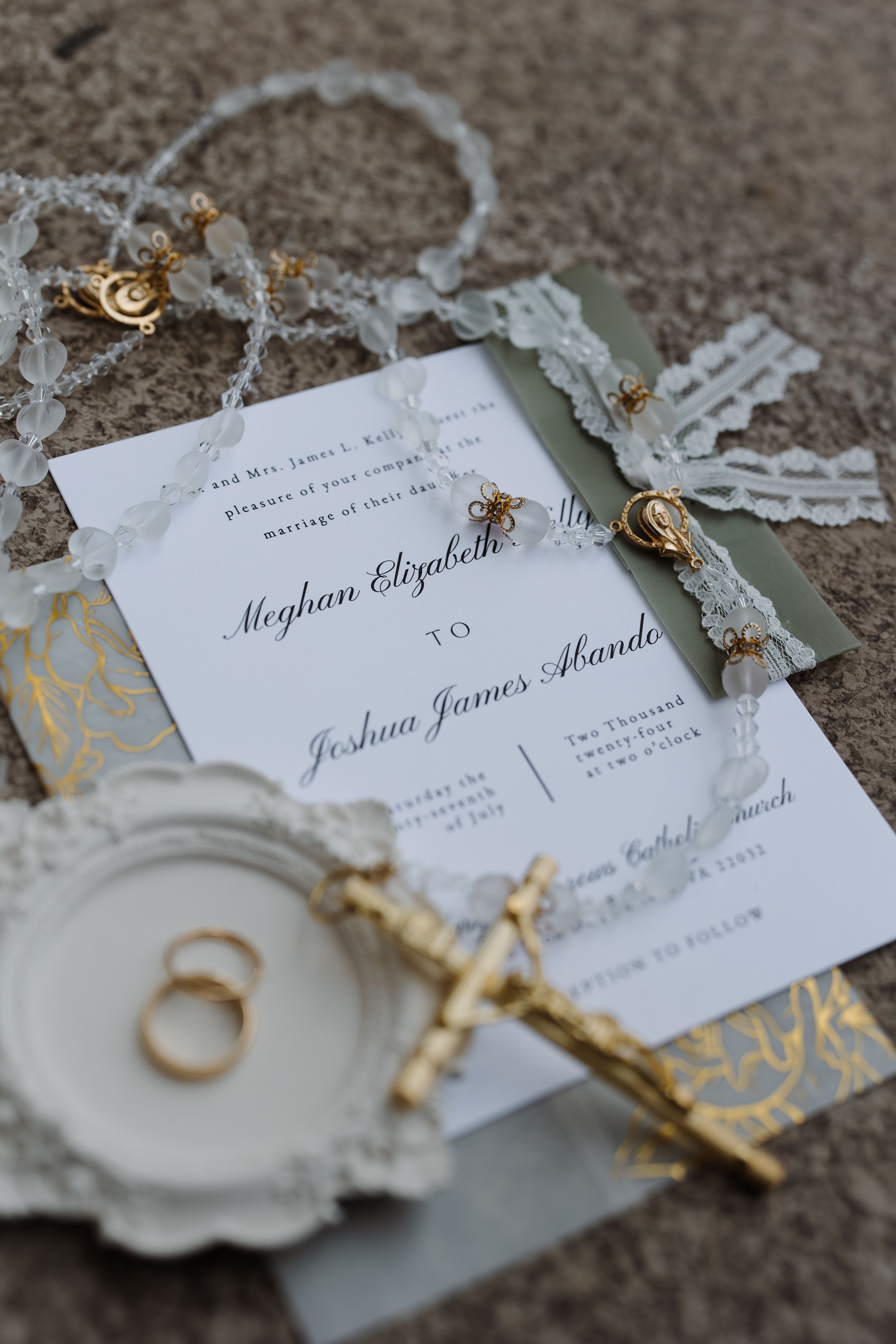 Catholic wedding portrait