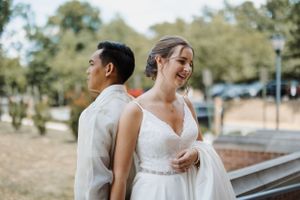 Catholic wedding portrait
