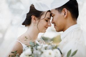 Catholic wedding portrait