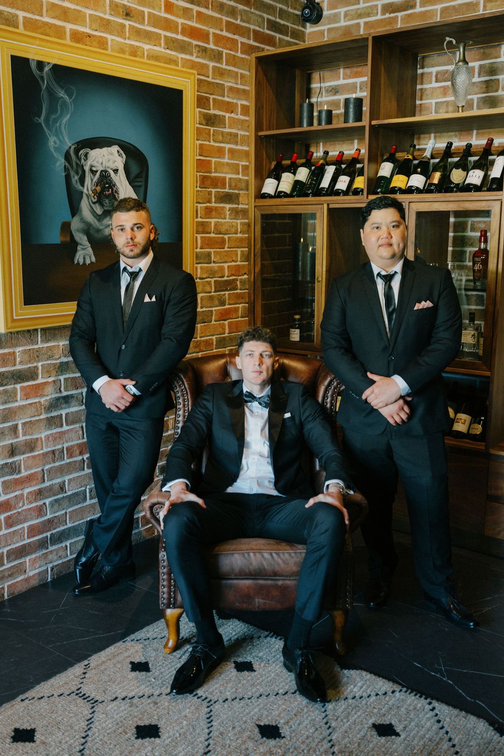 Groomsmen toast pre-ceremony, Gold Coast wedding brotherhood captured at Valley Estate