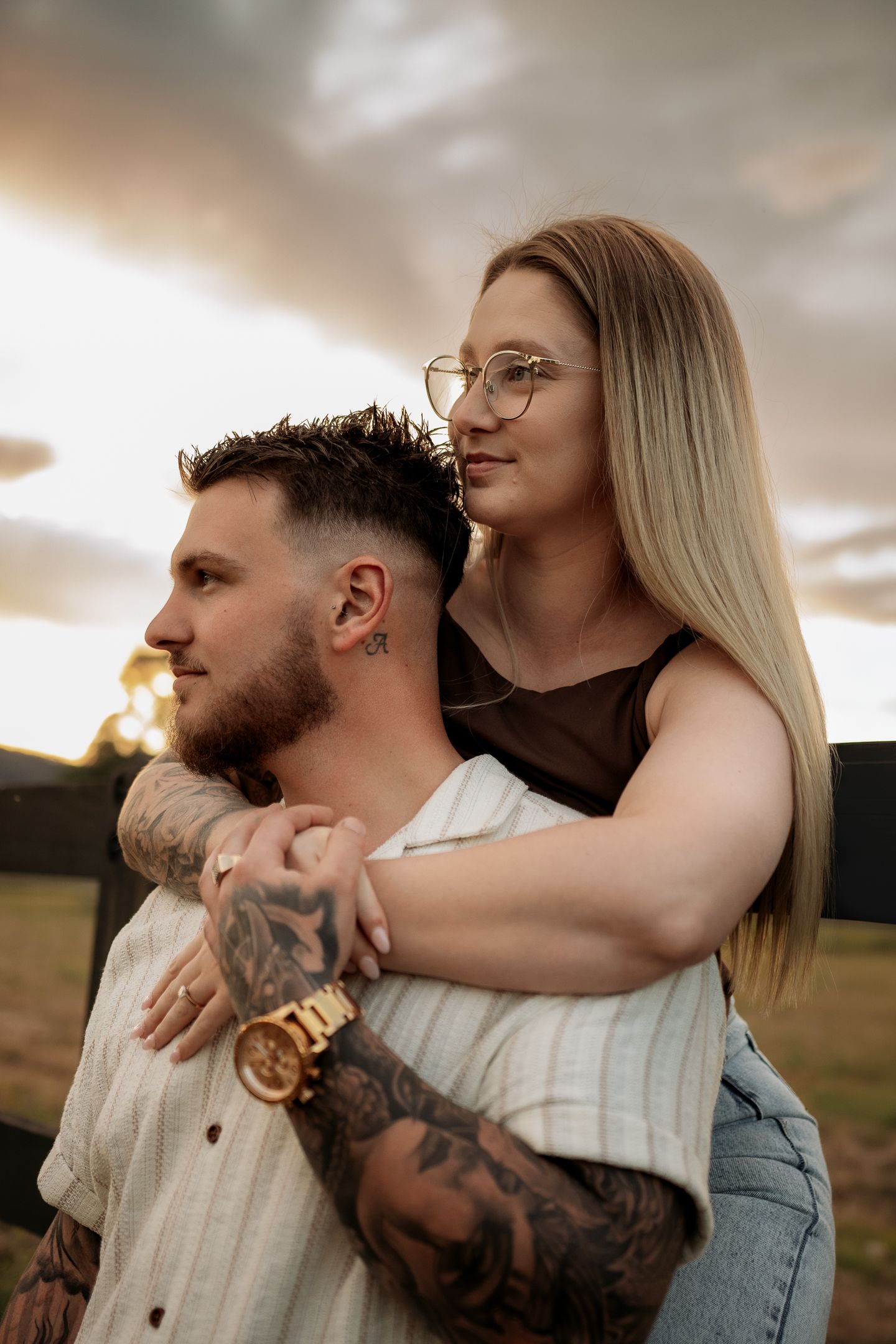 Couple at sunset at Western Sydney Location