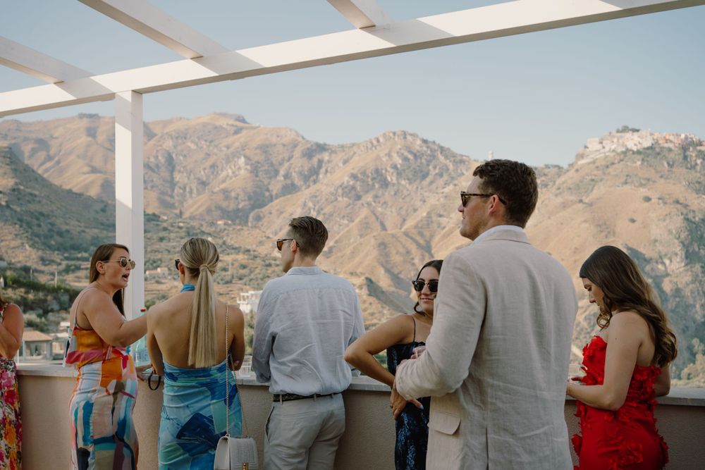 Wedding guests celebration a destination wedding