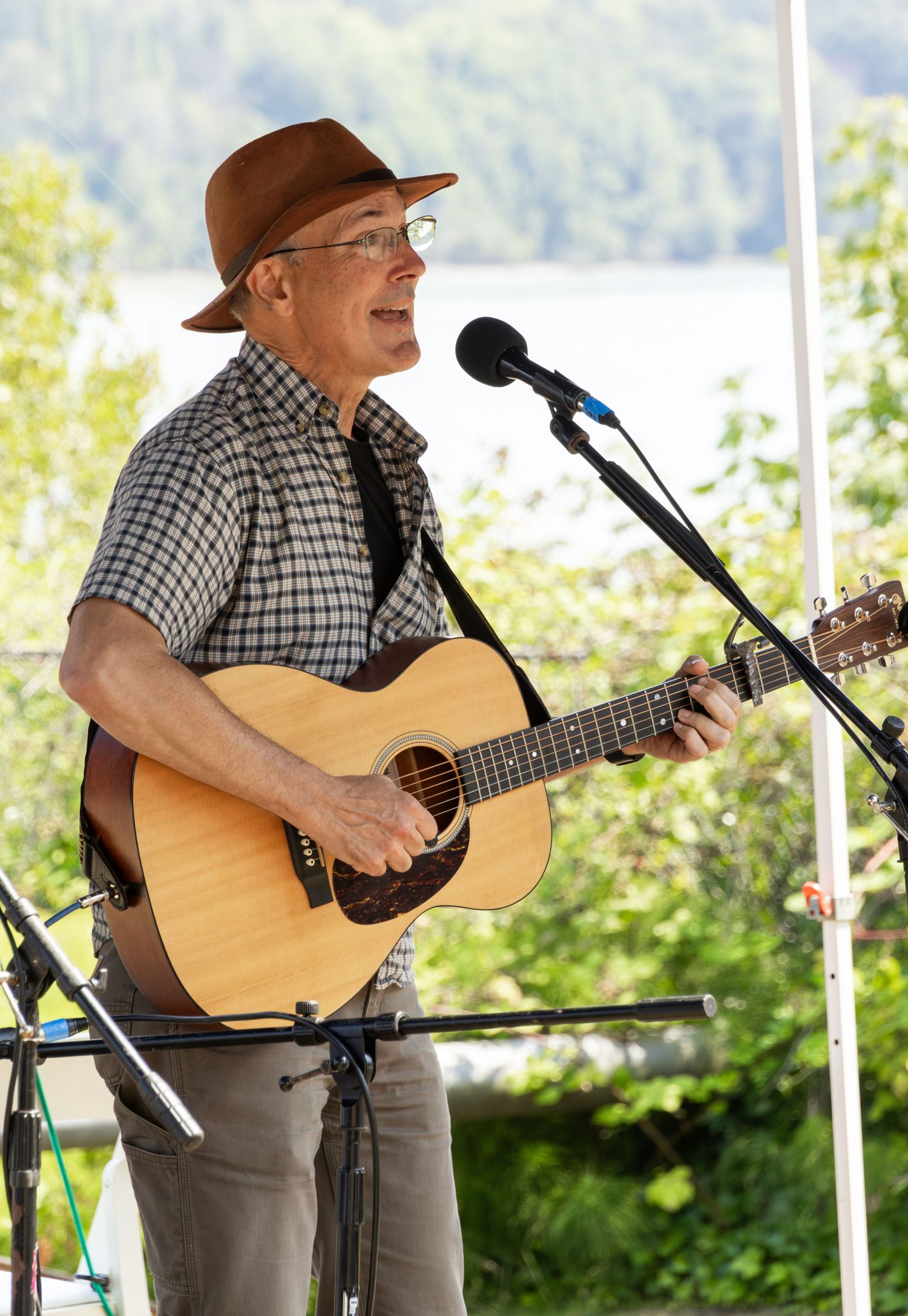 David Pablo Cohn performs his winning song writing entry from at the Port Gamble Maritime Music Festival in Kitsap county, Washington State.