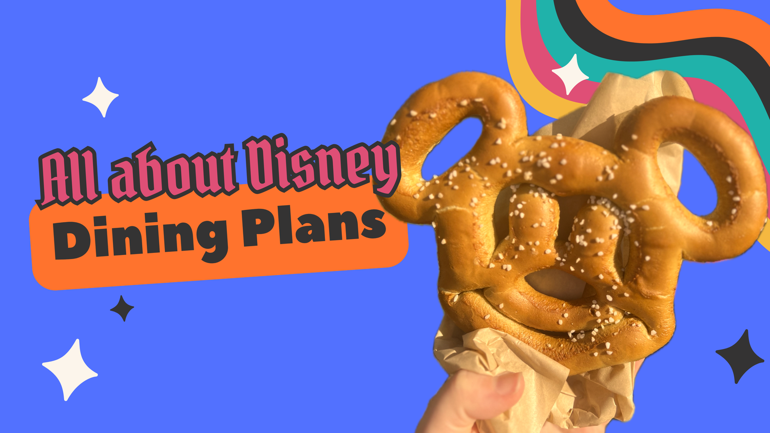 Decorative banner featuring Disney themed graphics and text against a bright blue background.