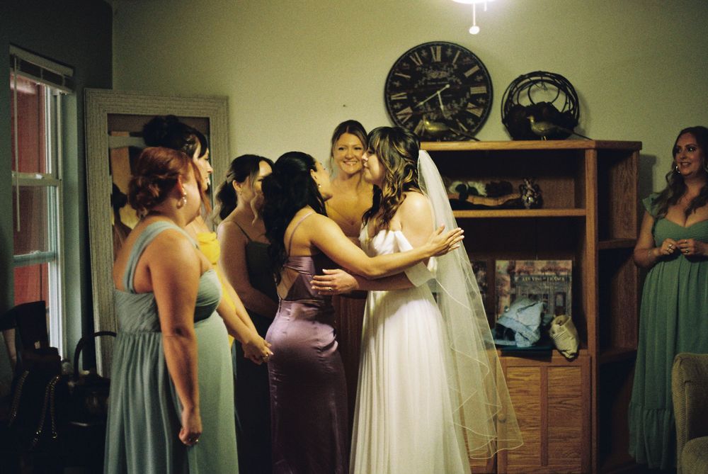 St. Louis wedding bridesmaids first look on film