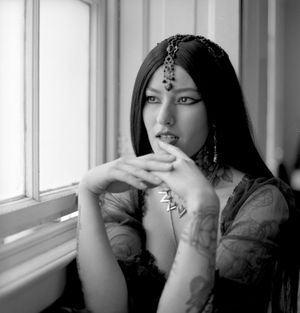 Anna Georgia (UK Model) photographed during Shoot 4 of Project Vampirique #projectvampirique with necklace and earings by Heather Shaw