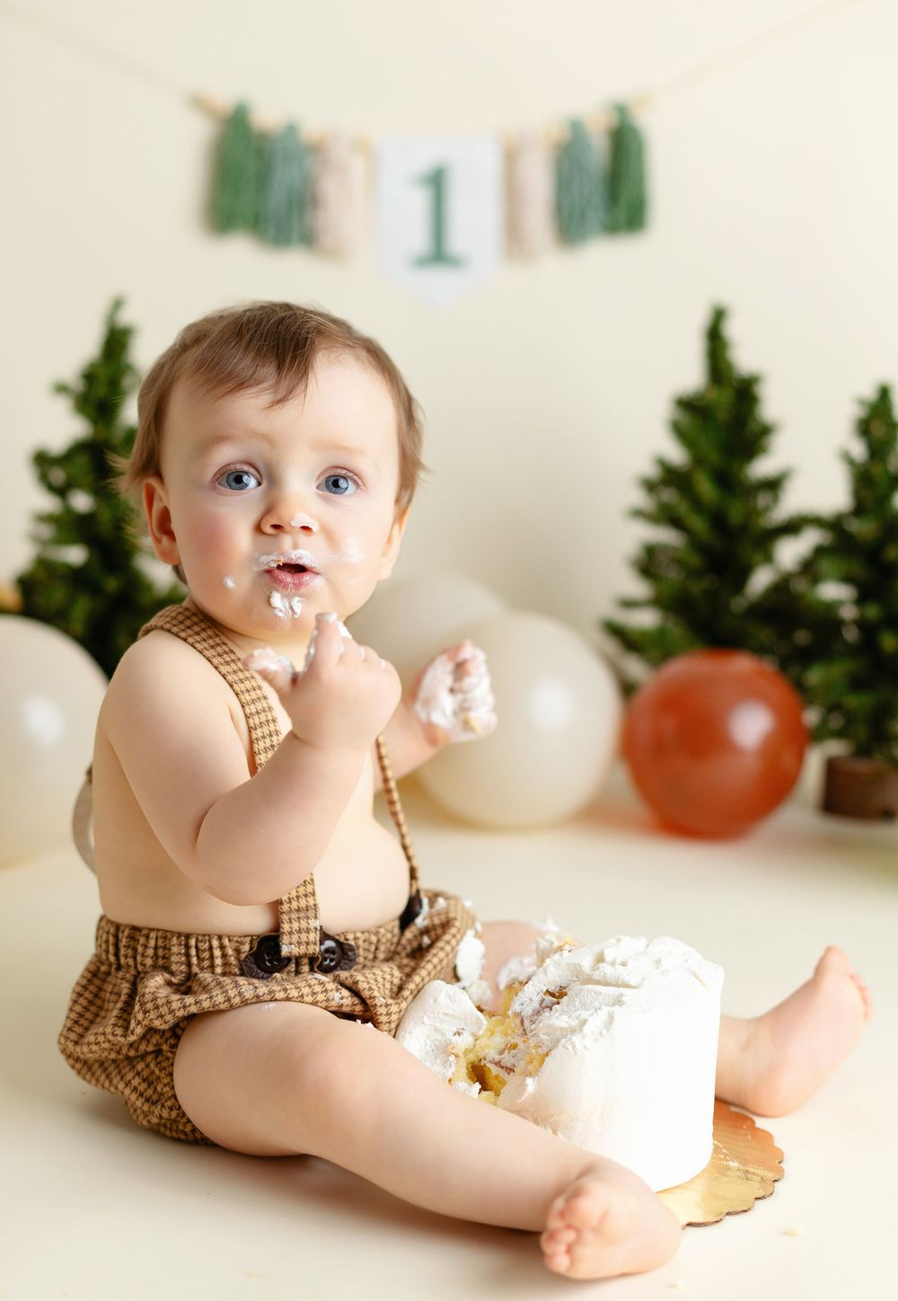 He was one year old during his smash the cake session. Greenville SC newborn photographer, Easley SC newborn photographer
