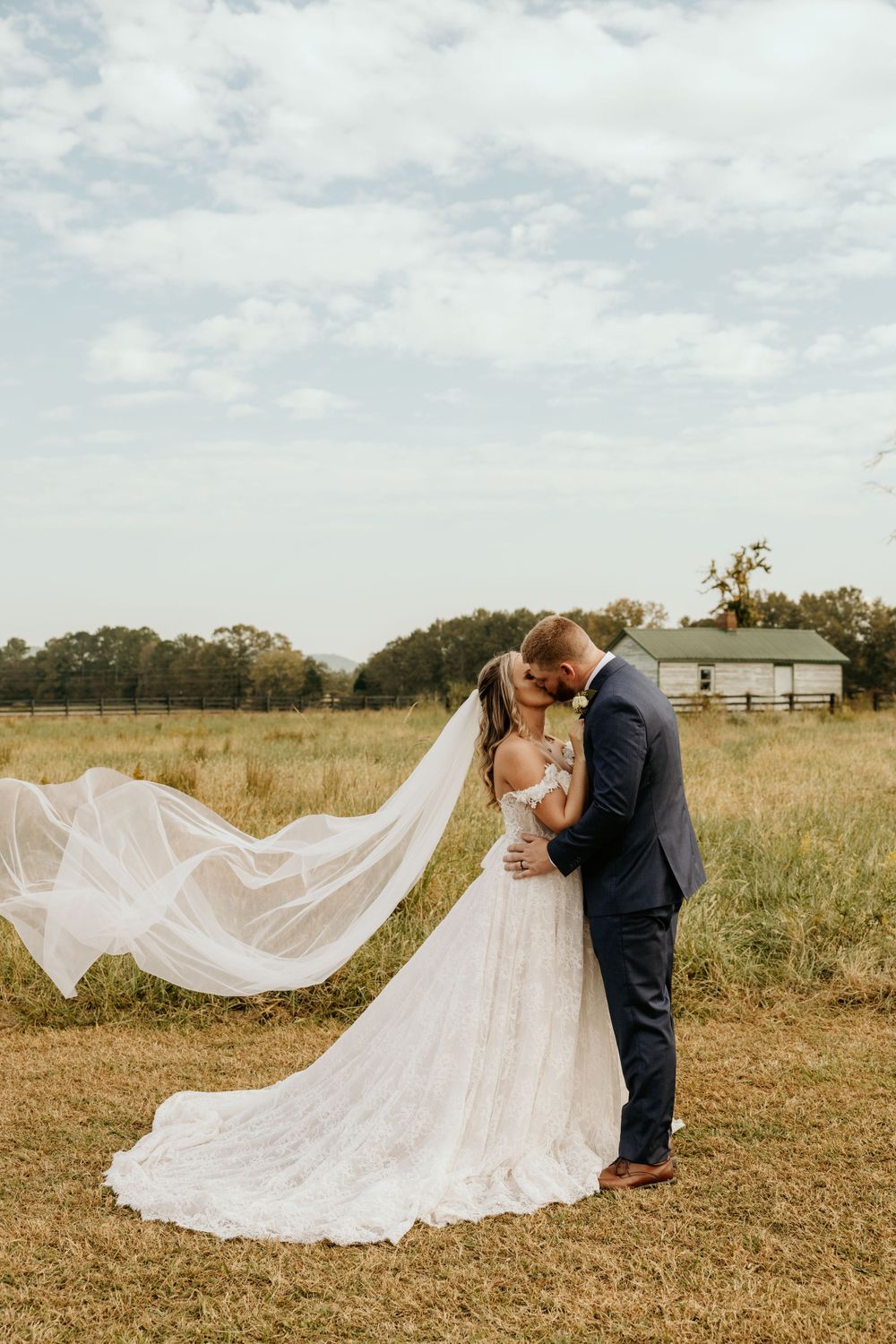 Photograph of wedding reception at Wild Daisy Farm in Molena, Georgia.