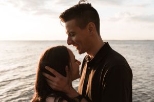A gorgeous golden hour engagement session at Crescent Beach in White Rock, BC.