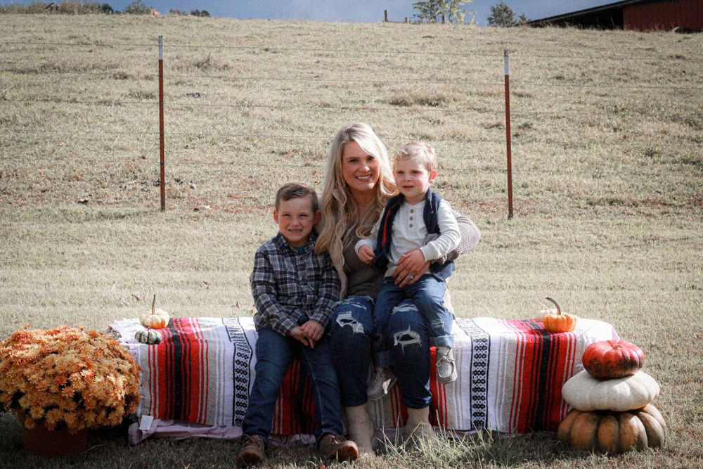Mother with her boys