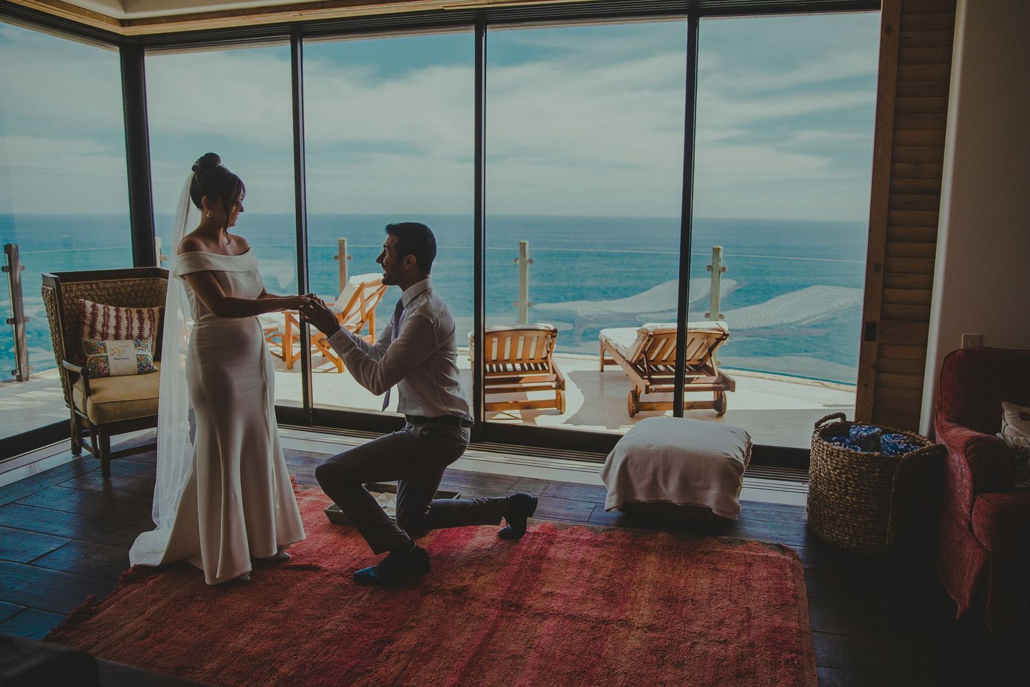 A series of beach wedding photos Pedregal Los Cabos Wedding Photographer