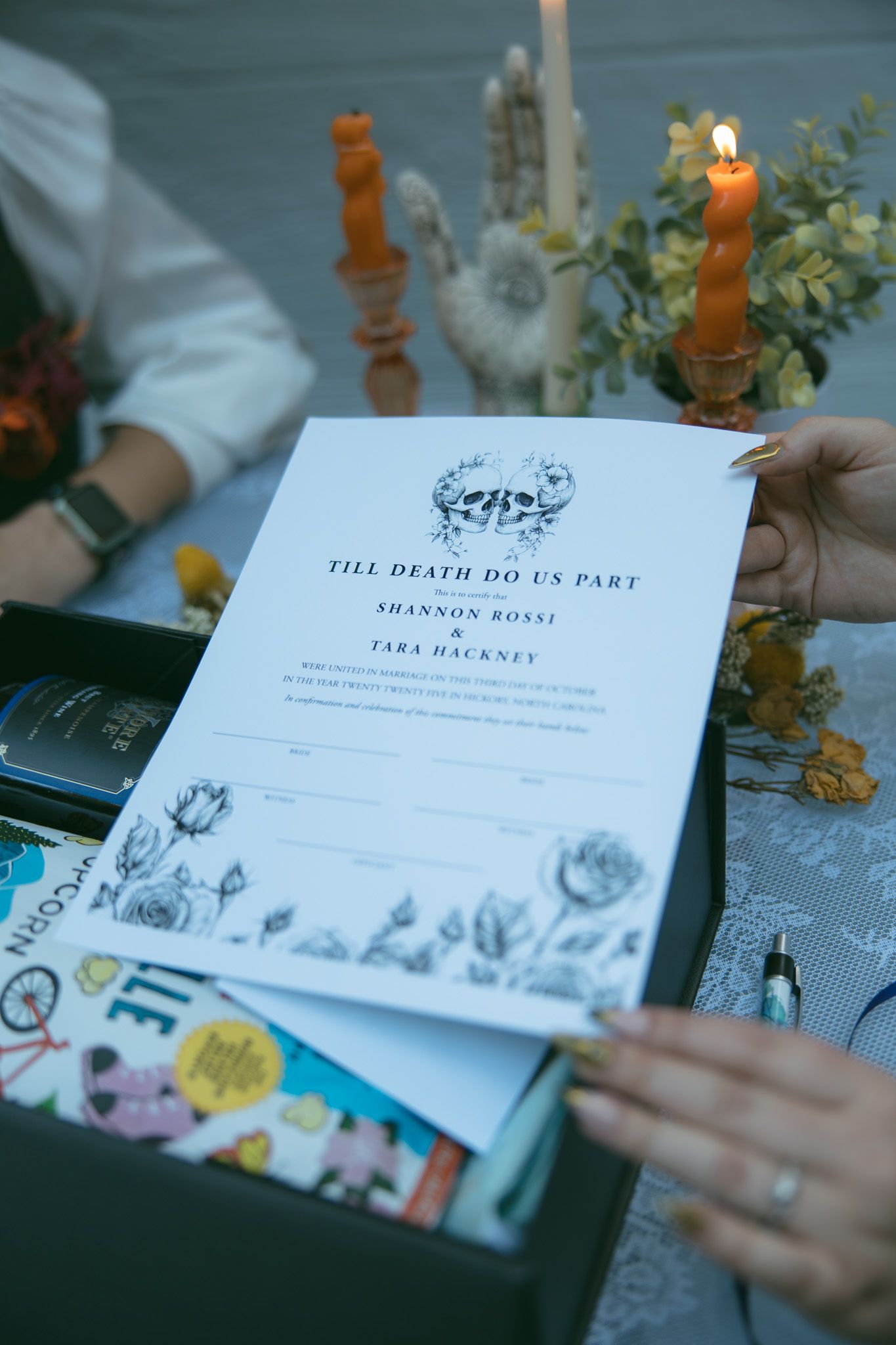 lesbian queer lgbtq couple wedding adventure elopement mountains asheville NC GA SC TN romantic moody alternative vintage inclusive