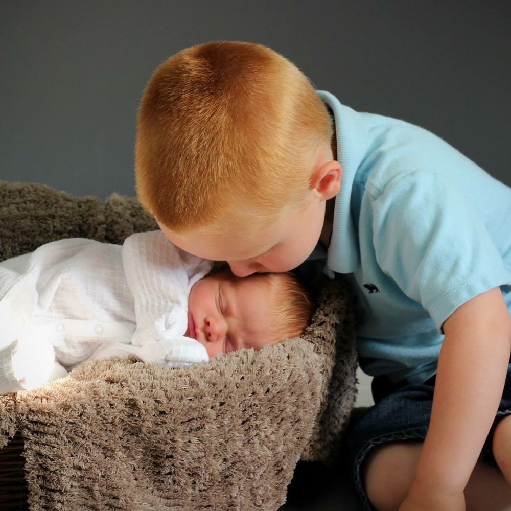 Newborn and Big Brother Portrait