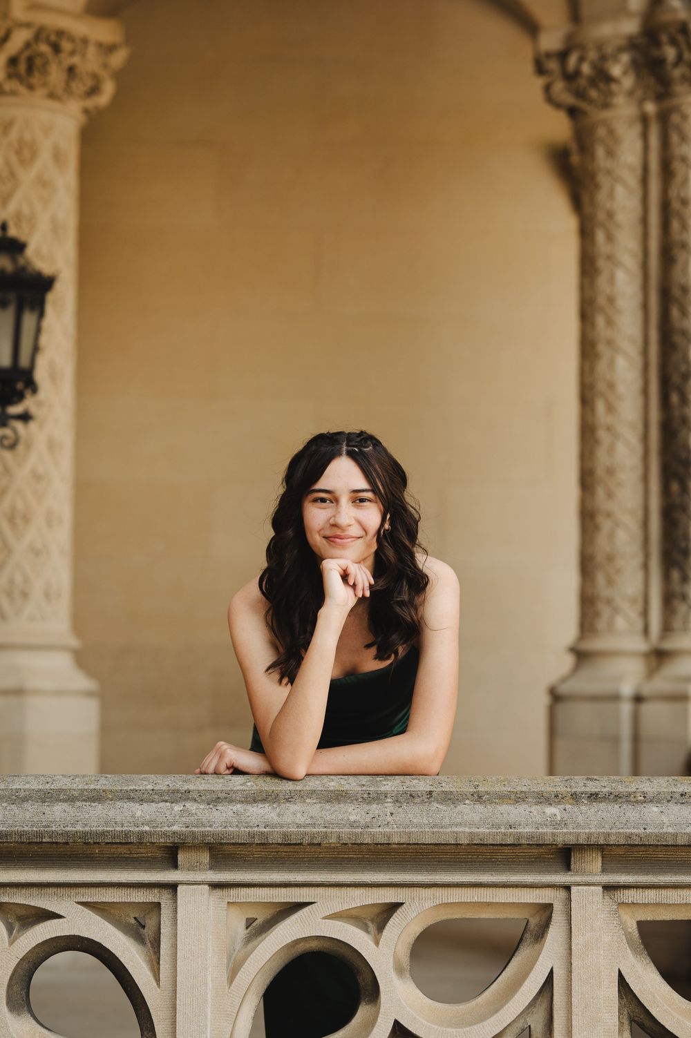 Senior portrait session at the Biltmore Estate gardens in Asheville, North Carolina