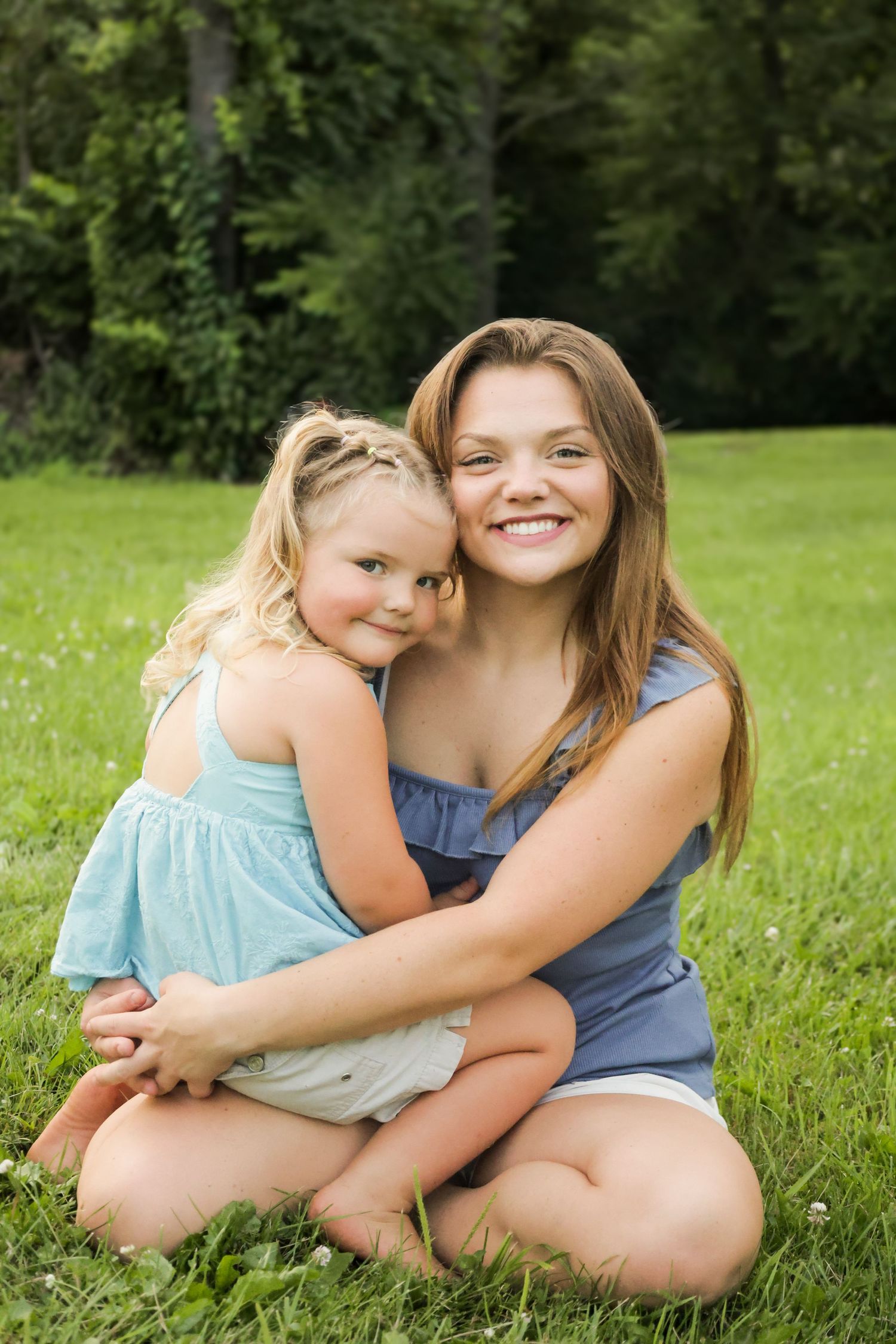 Candida child portrait, playing outdoors during a lifestyle, family photography session in Michigan