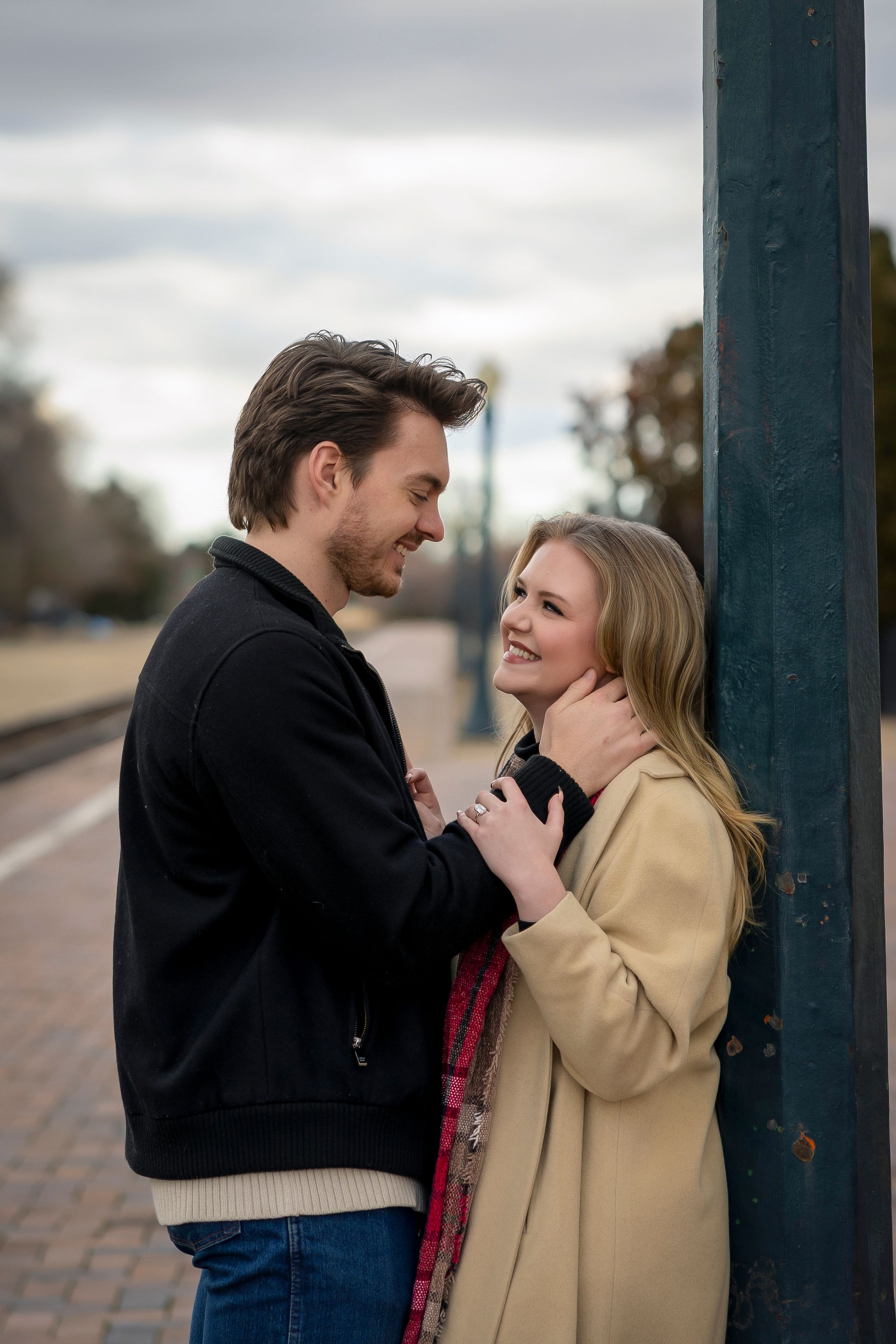 Boise Train Depot engagement photo