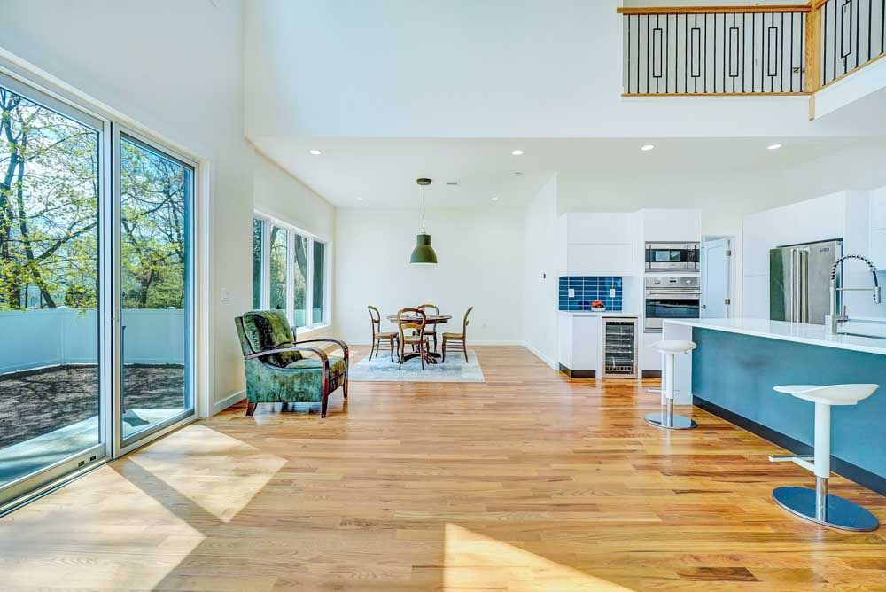 Professional Luxury Real Estate Photography Open Concept Living Room Kitchen