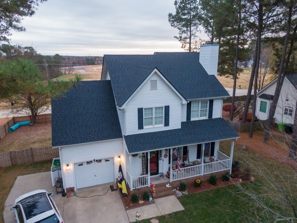 aerial drone photo of luxury home in Prescott Arizona for real estate listing