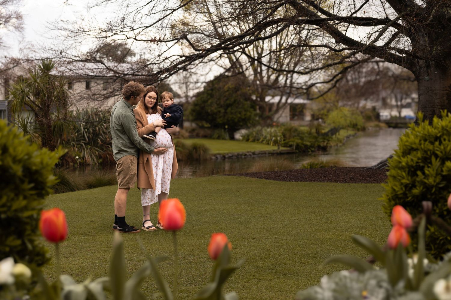 Family maternity session at mona vale, Christchurch