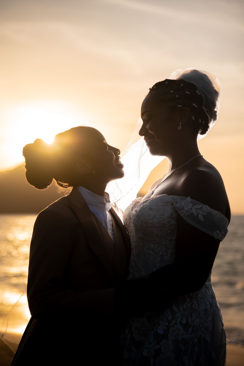 Wedding photoshoot at sunset on the beach in Guanacaste, Costa Rica