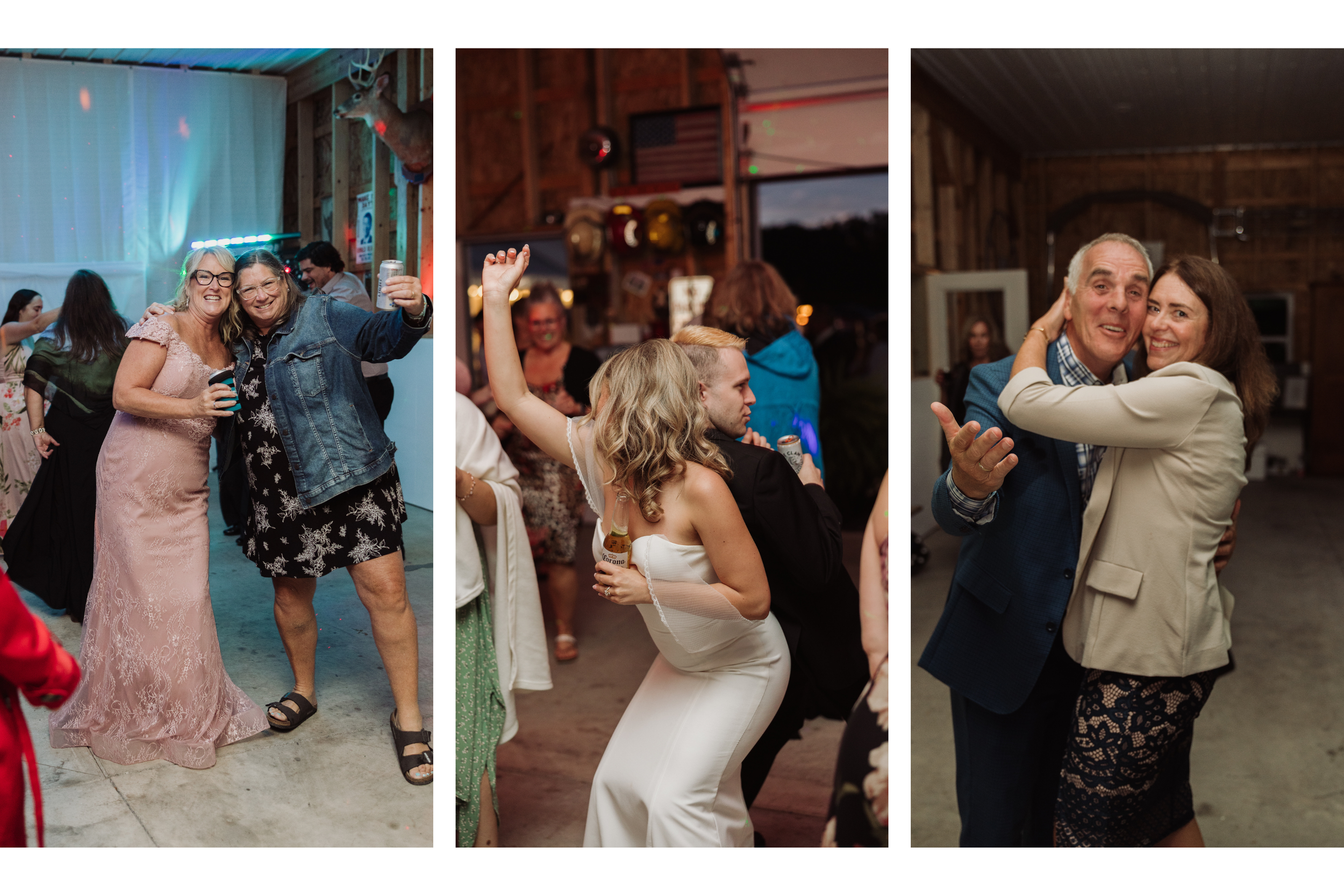 Wedding reception dance floor with guests celebrating in Auburn NY