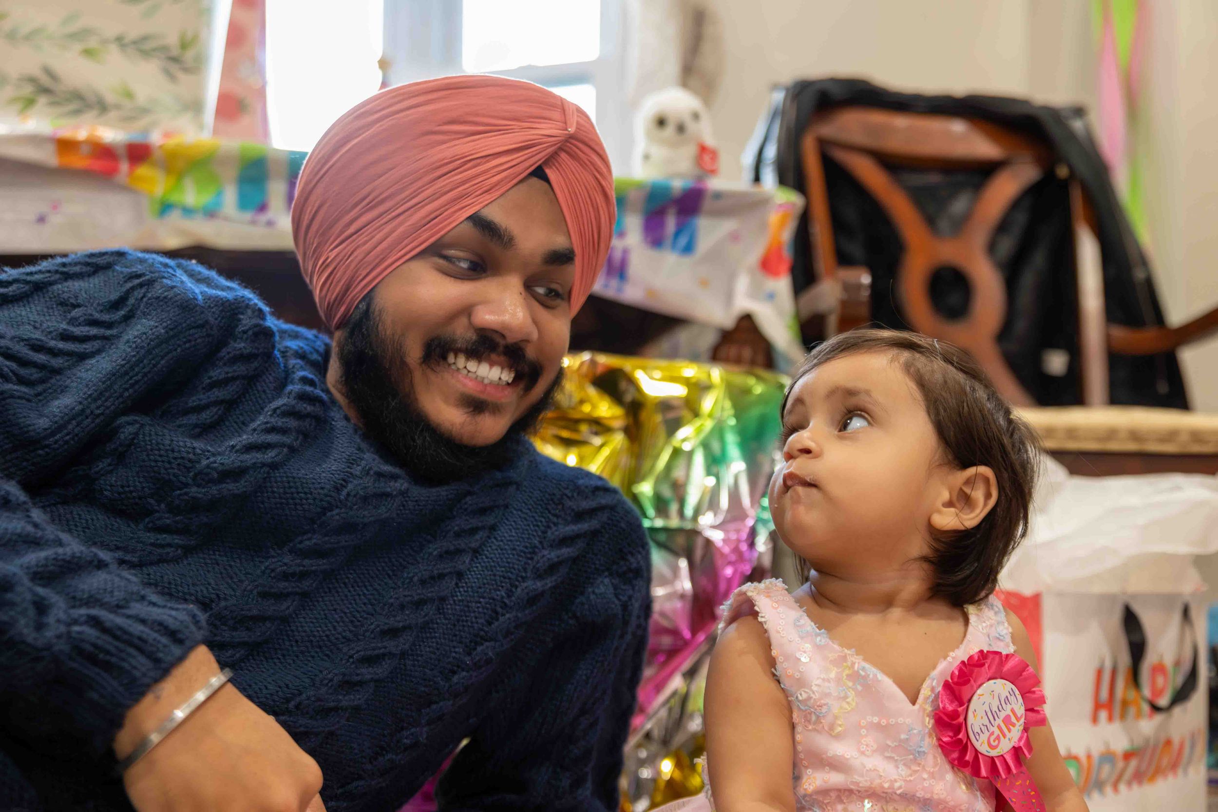 Candid moments of interaction in a colorful classroom setting.
