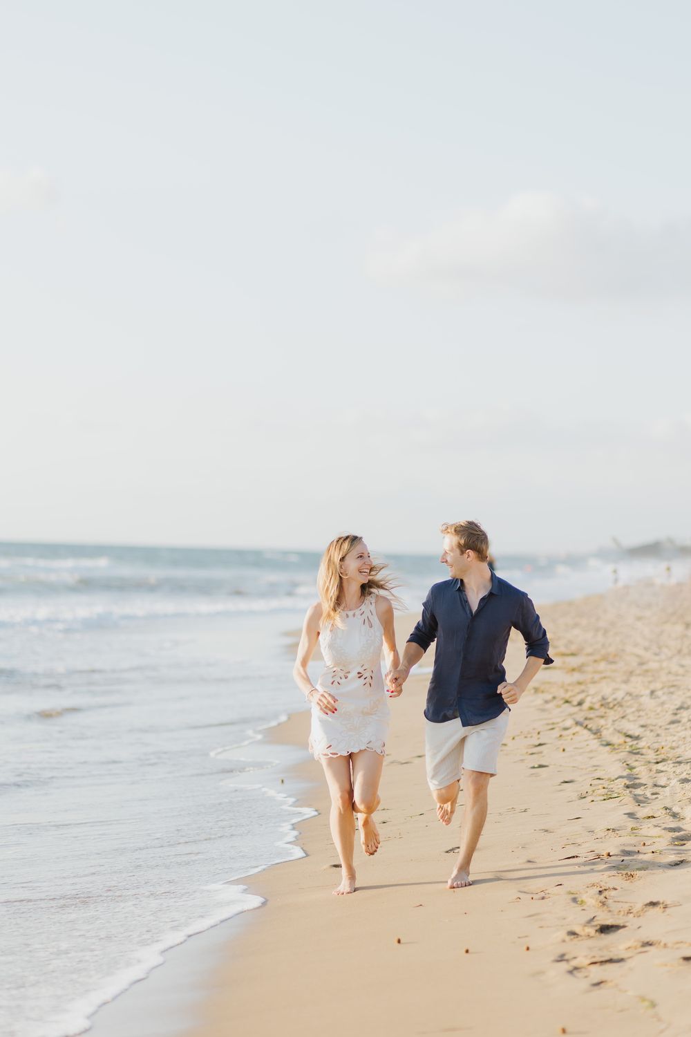 Romantic moment between two people in love
