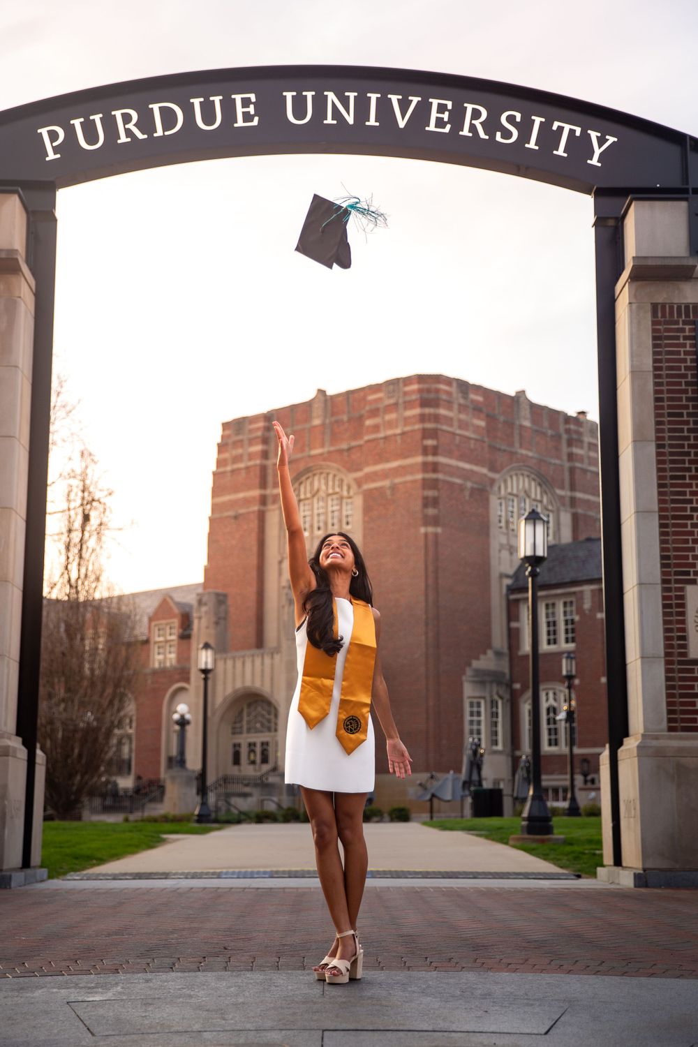 Purdue University graduation portrait