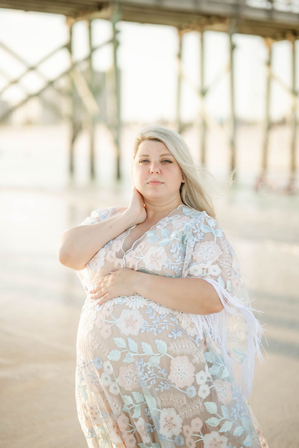 Panama City Beach photographer, family photos PCB, 30A photography maternity macrame dress