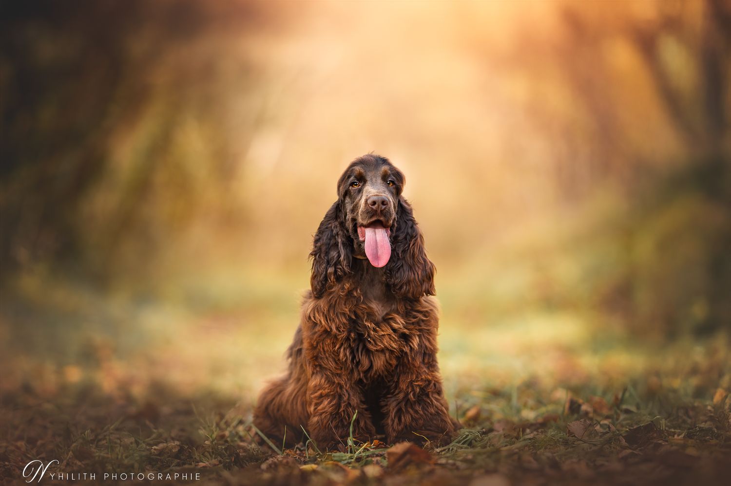 Chien de la race cocker en séance photo pour l'élevage de la Rose Anglaise. Séance photo chien Verdun. Photographe Canin en Meuse