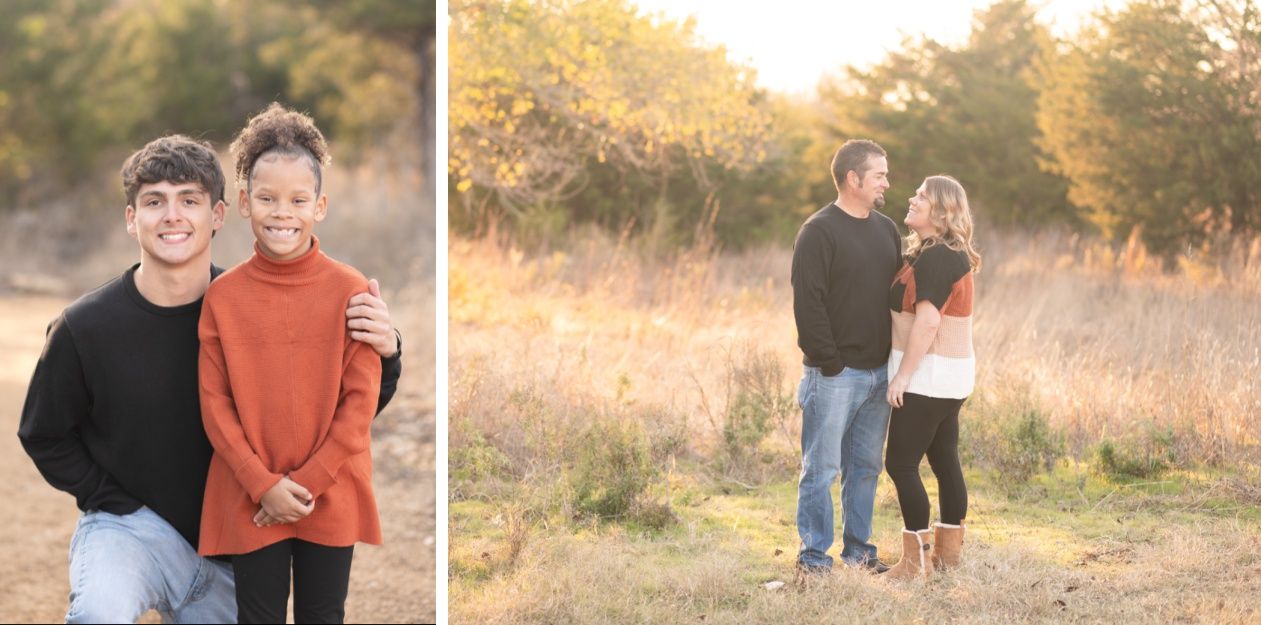 Family of 8 Late Fall Session with Evergreens by Bartlesville Photographer Kristi Bray