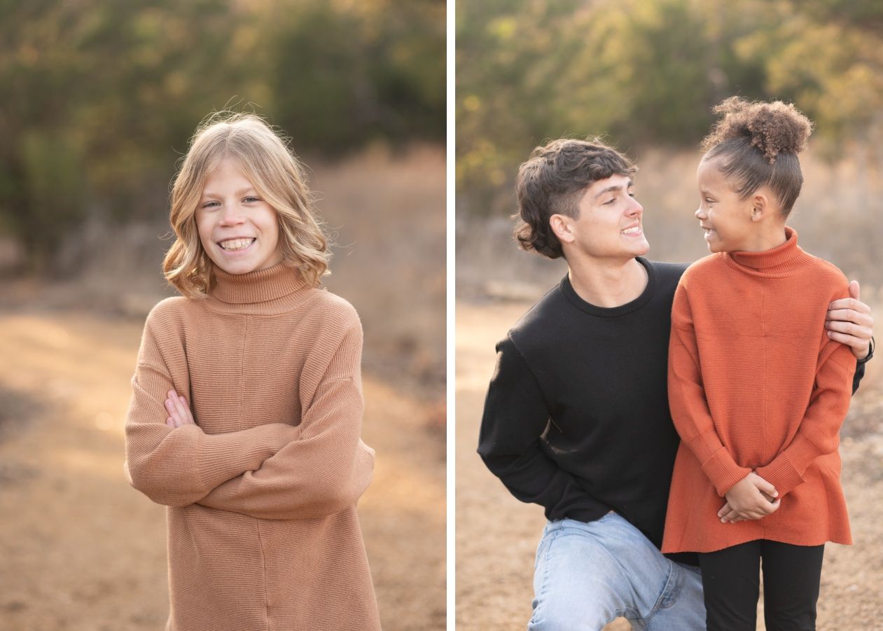 Family of 8 Late Fall Session with Evergreens by Bartlesville Photographer Kristi Bray